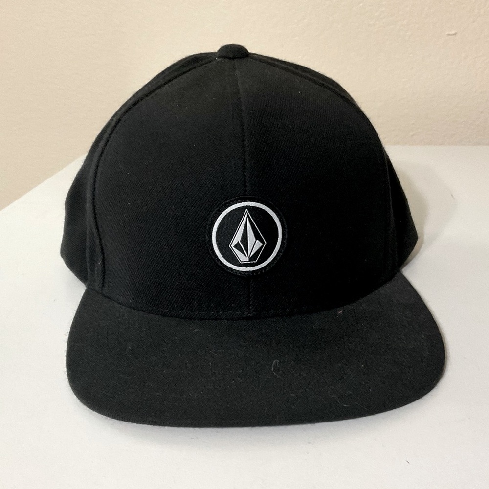 Volcom Circle Stone Quarter Twill Flat Bill Hat Black